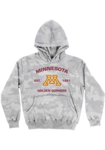 Vive La Fete Minnesota Golden Gophers Youth Grey Camo Long Sleeve Hoodie