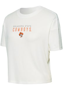 Concepts Sport Oklahoma State Cowboys Womens White Flowy Short Sleeve T-Shirt