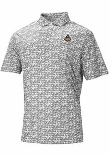 Columbia Purdue Boilermakers Mens Grey Heat Seal Catchy Swing Short Sleeve Polo
