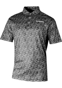 Columbia K-State Wildcats Mens Black Heat Seal Westside Country Short Sleeve Polo