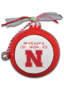 Nebraska Cornhuskers Team Logo Ornament - Red