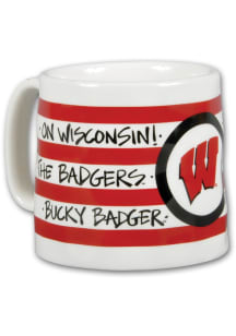 Wisconsin Badgers Stripe Ceramic Mug -