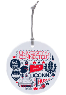 UConn Huskies Julia Gash Ornament - White