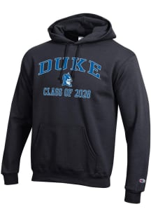 Champion Duke Blue Devils Mens Black Font Class of 2028 Powerblend Long Sleeve Hoodie