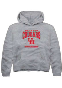 Summit Sportswear Houston Cougars Youth Graphite Women's Track & Field Long Sleeve Hoodie