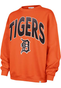 47 Detroit Tigers Womens Orange Extra Innings Crew Sweatshirt