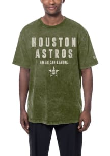 New Era Houston Astros Olive Armed Forces Short Sleeve T Shirt