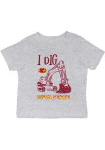 Vive La Fete Iowa State Cyclones Infant Excavator Short Sleeve T-Shirt Grey
