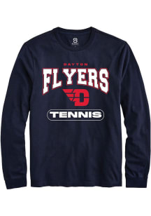 Summit Sportswear Dayton Flyers Navy Blue Tennis Long Sleeve T Shirt