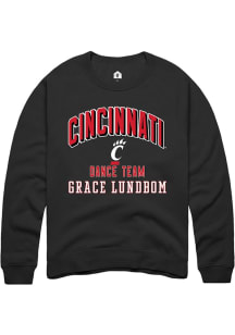 Grace Lundbom Cincinnati Bearcats Mens Black NIL Arch Logo Player Crew