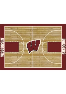 Wisconsin Badgers 6x8 Courtside Interior Rug - Red