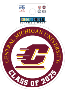 Central Michigan Chippewas Class of 2025 Durable Stickers - Maroon