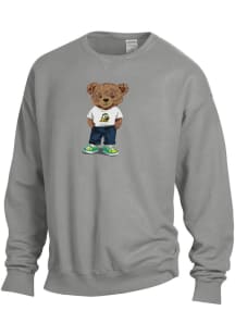 ComfortWash Oregon Ducks Mens Grey Bear Garment Dyed Long Sleeve Crew Sweatshirt