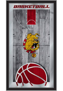 Ferris State Bulldogs Basketball Hanging Back Bar Mirror
