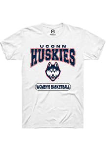 Summit Sportswear UConn Huskies White Women's Basketball Short Sleeve T Shirt