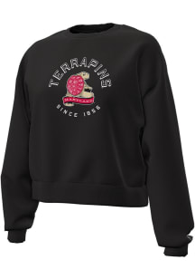 Under Armour Maryland Terrapins Womens Black Icon Crew Sweatshirt