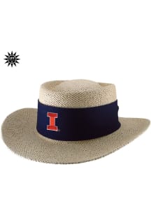 LogoFit Illinois Fighting Illini Navy Blue Tournament Straw Hat Mens Bucket Hat