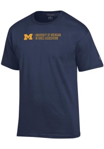Champion Michigan Wolverines Navy Blue Retirees Association Jersey Short Sleeve T Shirt