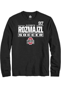Elizabeth Rozmajzl Ohio State Buckeyes Black NIL Stacked Box Long Sleeve Player T Shirt