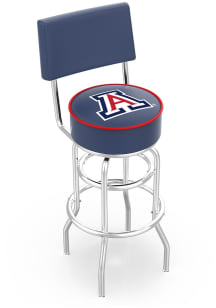 Arizona Wildcats Double-Ring Swivel with Back Pub Stool - Black