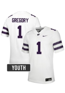 Wendell Gregory K-State Wildcats Youth White Nike NIL Name And Number Football Jersey