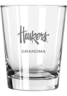 Nebraska Cornhuskers Grandma 15oz Rock Glass - White