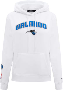 Pro Standard Orlando Magic Womens White Classic Chenille Hooded Sweatshirt