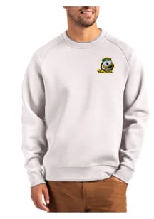 Cutter and Buck Oregon Ducks Mens Grey Roam Long Sleeve Crew Sweatshirt