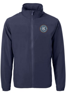 Cutter and Buck New York City FC Mens Navy Blue Charter Eco Light Weight Jacket