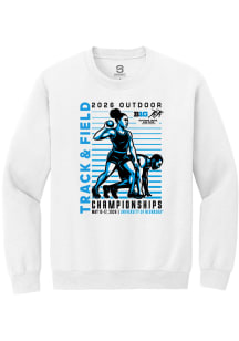 Summit Sportswear Big Ten Mens White 2026 Outdoor Track & Field Championships Long Sleeve Crew Swe..