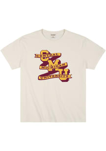 Homefield Central Michigan Chippewas White Vintage Logo Short Sleeve Fashion T Shirt