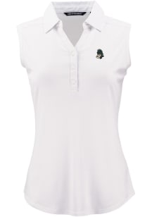 Cutter and Buck Michigan State Spartans Womens White Vault Forge Eco Polo Shirt