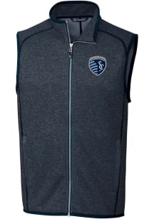 Cutter and Buck Sporting Kansas City Mens Navy Blue Mainsail Sleeveless Jacket