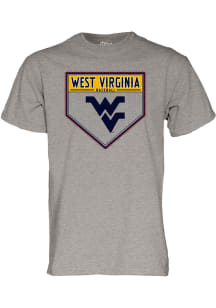 Blue 84 West Virginia Mountaineers Grey Boost Baseball Short Sleeve T Shirt