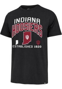 47 Indiana Hoosiers Black Turned Up Franklin Short Sleeve Fashion T Shirt