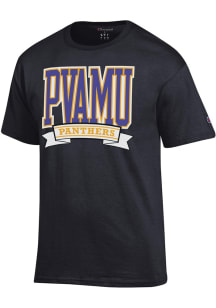 Champion Prairie View A&M Panthers Black School Initial Mascot Name Short Sleeve T Shirt