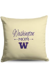 Washington Huskies Mom 18x18 Throw Pillow - White