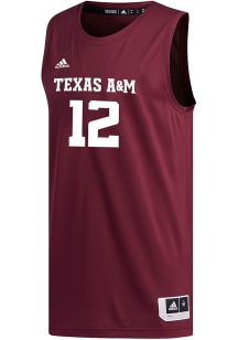 Adidas Texas A&M Aggies Maroon Replica Basketball Jersey Jersey