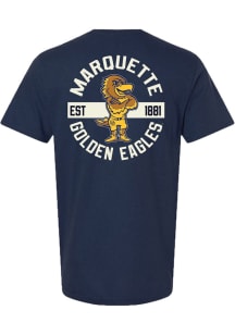 Summit Sportswear Marquette Golden Eagles Navy Blue Front Back Short Sleeve T Shirt