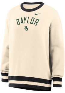 Nike Baylor Bears Womens Ivory Phoenix Oversized Crew Sweatshirt