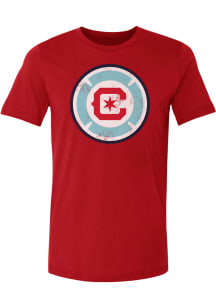 Chicago Fire Red Vintage Primary Logo Short Sleeve T Shirt