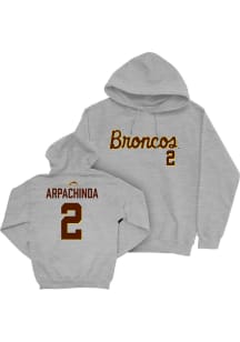 Braxton Arpachinda Western Michigan Broncos Mens Grey NIL Script Player Hood