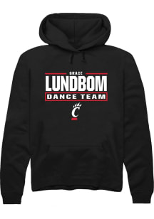 Grace Lundbom Cincinnati Bearcats Mens Black NIL Stacked Box Player Hood