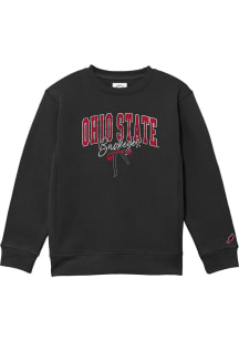 Ohio State Buckeyes Girls Black Team Script Long Sleeve Sweatshirt