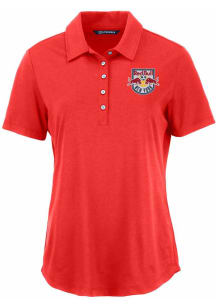 Cutter and Buck New York Red Bulls Womens Red Coastline Eco Short Sleeve Polo Shirt