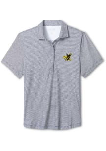 Johnnie O Iowa Hawkeyes Womens Black Maxine Short Sleeve Polo Shirt