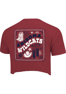 Arizona Wildcats Womens Red Heather Bandana Short Sleeve T-Shirt