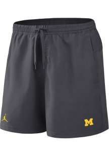 Nike Michigan Wolverines Mens Grey Primary Logo Shorts