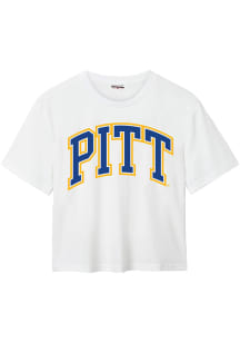 Where I’m From Pitt Panthers Womens White Pitt Short Sleeve T-Shirt