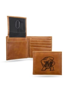 Maryland Terrapins Laser Engraved Mens Bifold Wallet